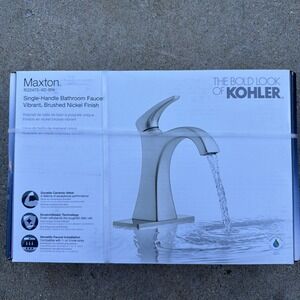 Kohler Maxton Bathroom Faucet Vibrant Brushed Nickel 1-Handle R22475-4D-BN